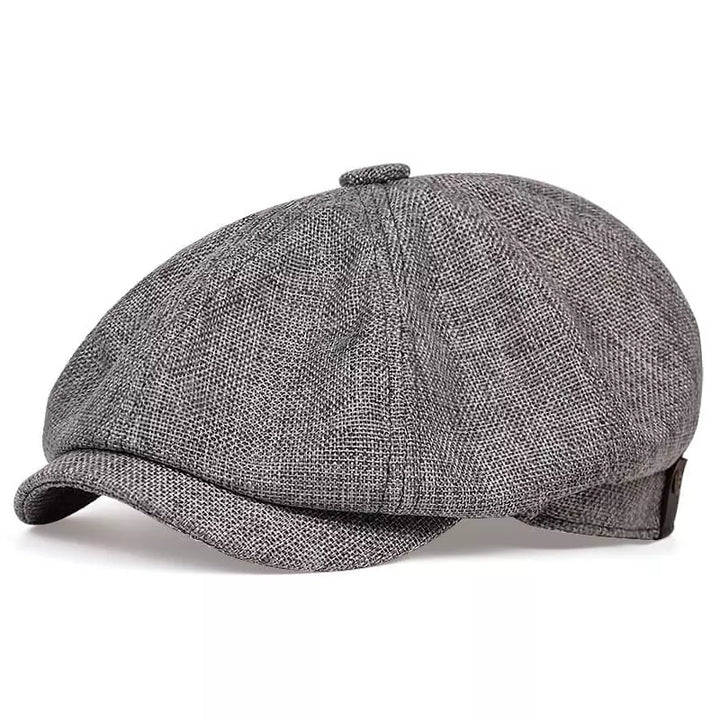 Men's Cotton Newsboy Cap with Adjustable Fit