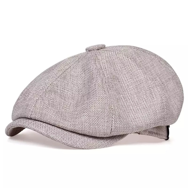 Men's Cotton Newsboy Cap with Adjustable Fit