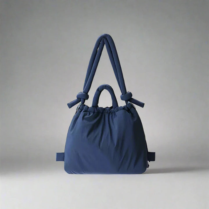 Quilted Drawstring Shoulder Tote Bag