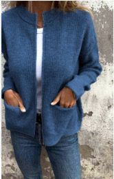 Women's Zip Front Knit Cardigan