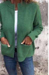 Women's Zip Front Knit Cardigan