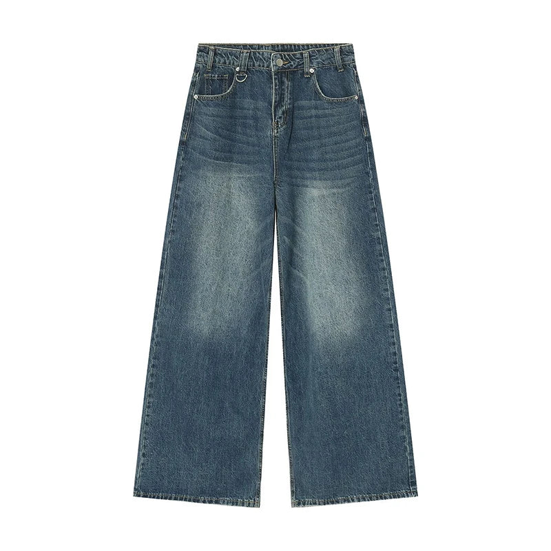 Men's Vintage Wide-Leg Denim Jeans