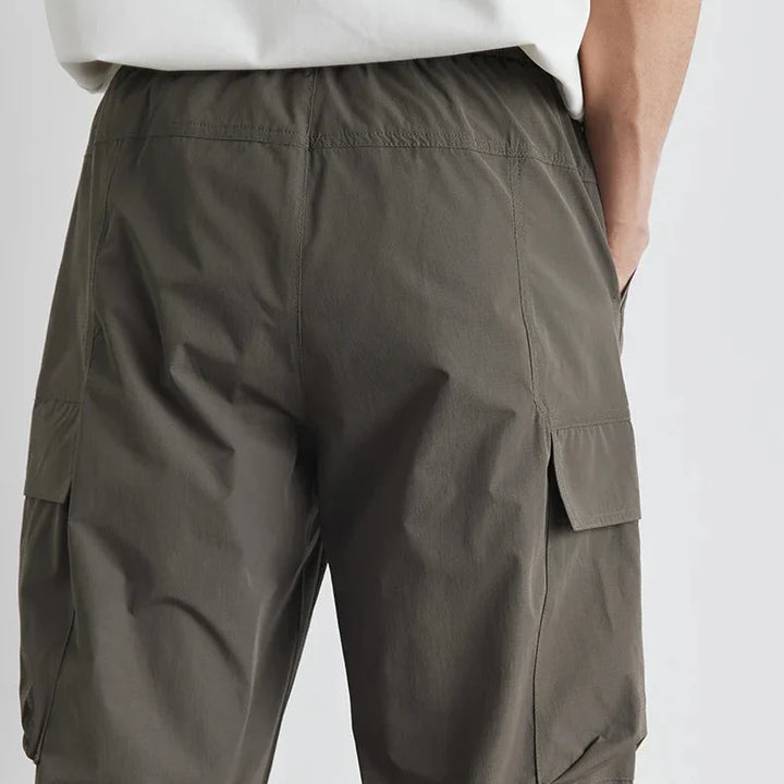 Men's Relaxed Fit Cargo Pants with Drawstring Waist
