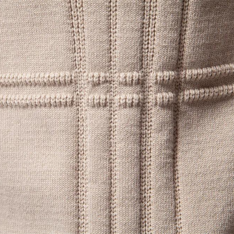 Men's Textured Crew Neck Knit Sweater