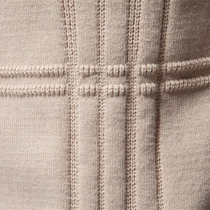 Men's Textured Crew Neck Knit Sweater