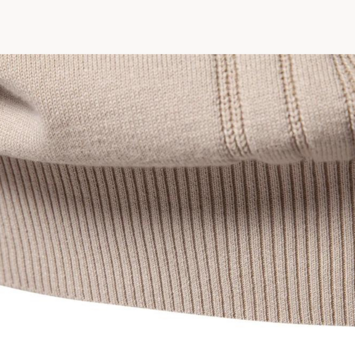 Men's Textured Crew Neck Knit Sweater