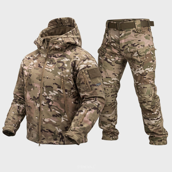 Men's Camo Tactical Jacket and Pants Set