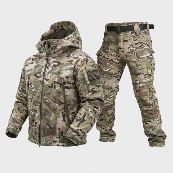 Men's Camo Tactical Jacket and Pants Set