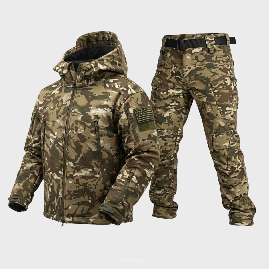 Men's Camo Tactical Jacket and Pants Set