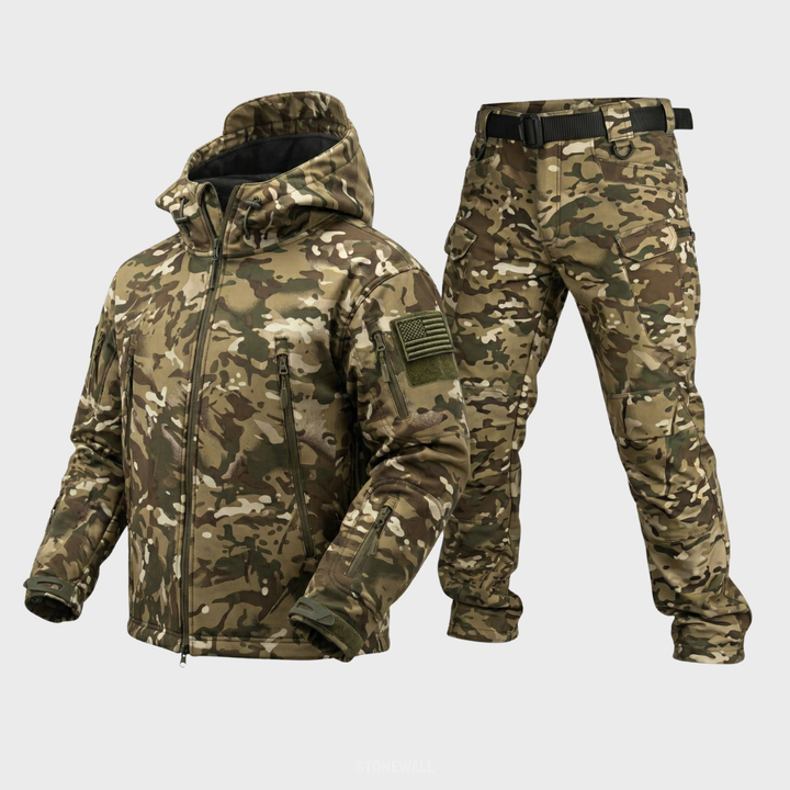 Men's Camo Tactical Jacket and Pants Set