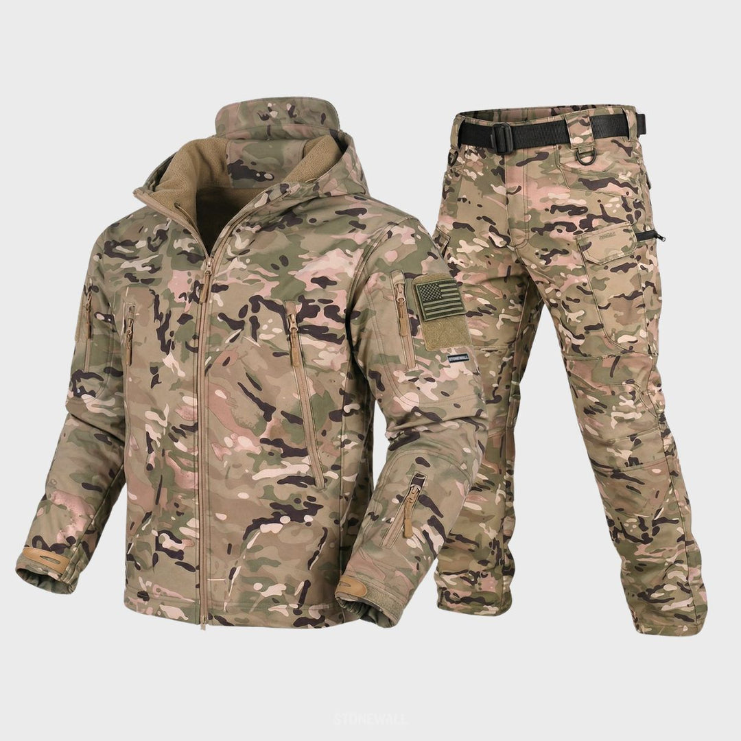 Men's Camo Tactical Jacket and Pants Set