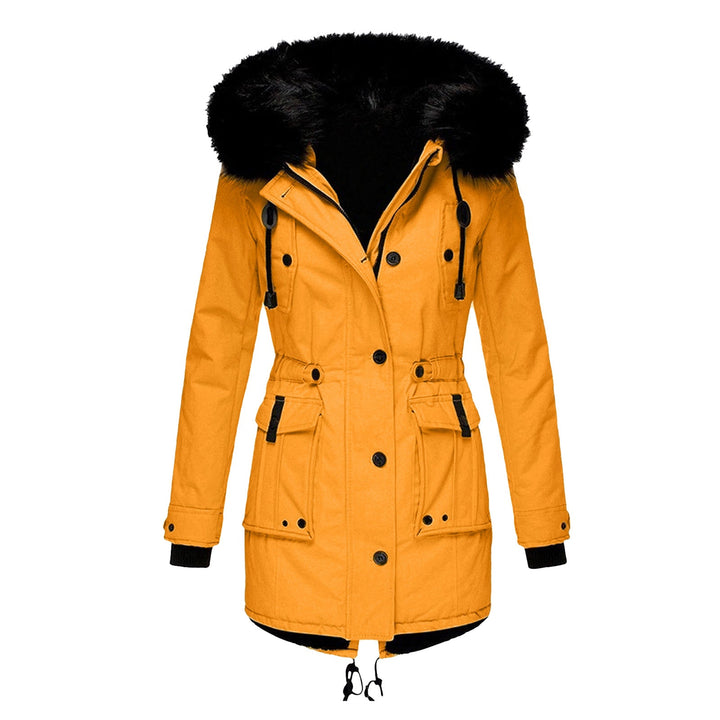 Women's Cotton Parka with Faux Fur Hood