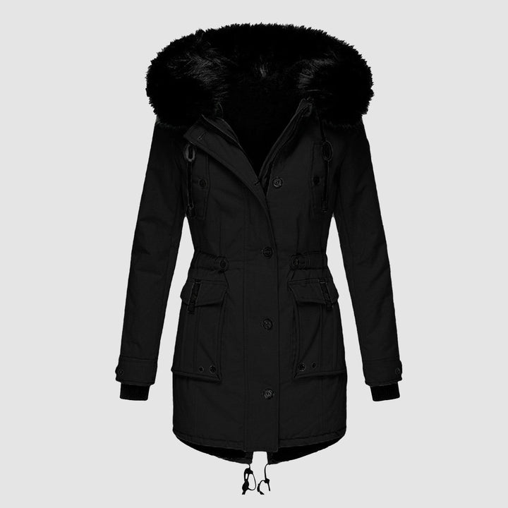 Women's Cotton Parka with Faux Fur Hood
