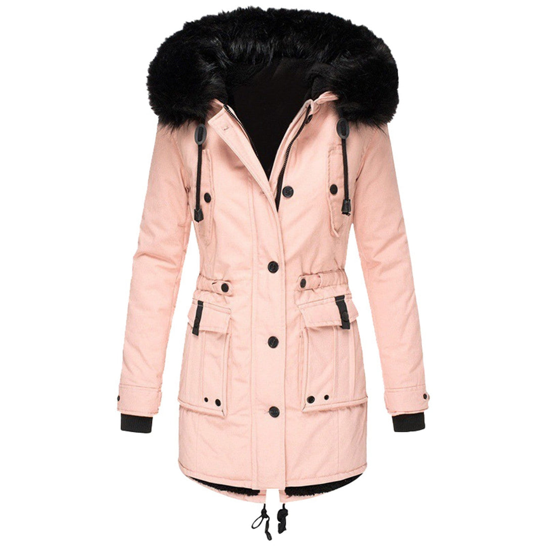 Women's Cotton Parka with Faux Fur Hood