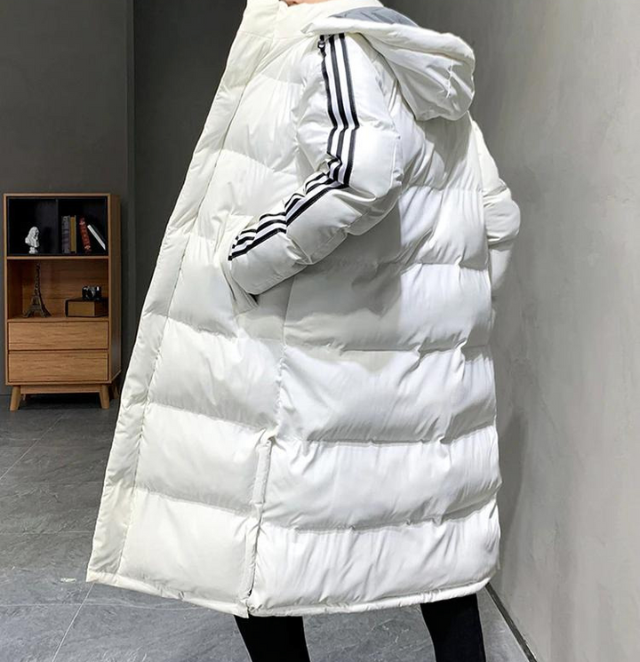 Men's Waterproof Long Puffer Jacket with Hood