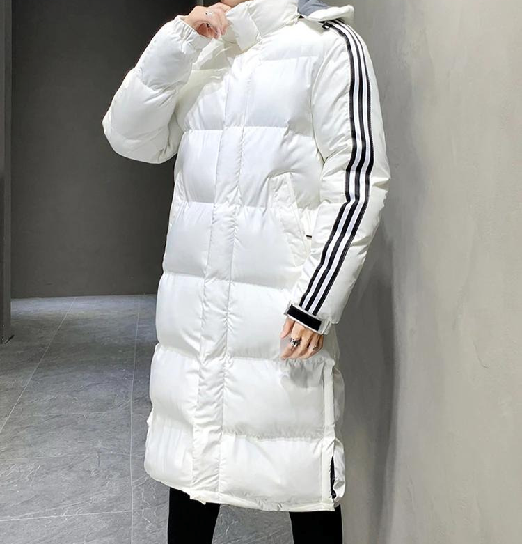 Men's Waterproof Long Puffer Jacket with Hood