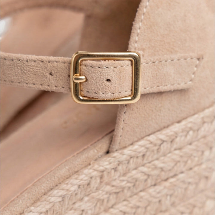 Women's Closed-Toe Espadrille Wedge Sandals with Ankle Strap