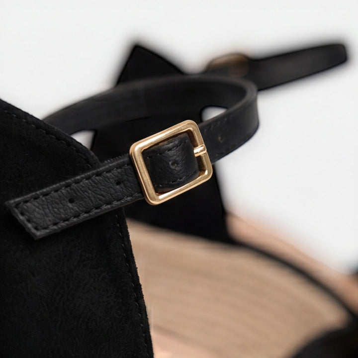 Women's Closed-Toe Espadrille Wedge Sandals with Ankle Strap