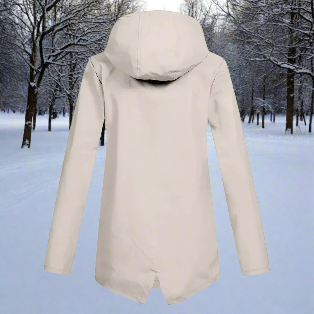 Women's Hooded Rain Jacket with Snap Pockets