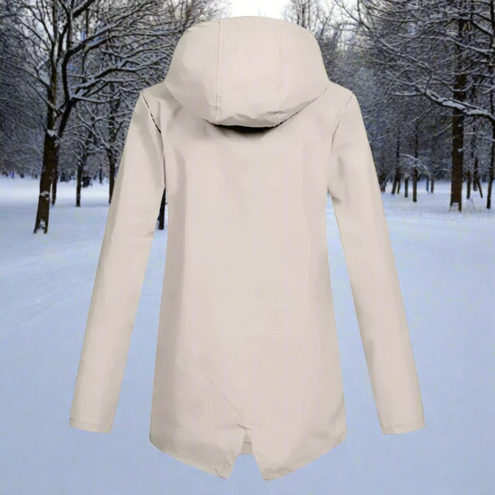 Women's Hooded Rain Jacket with Snap Pockets