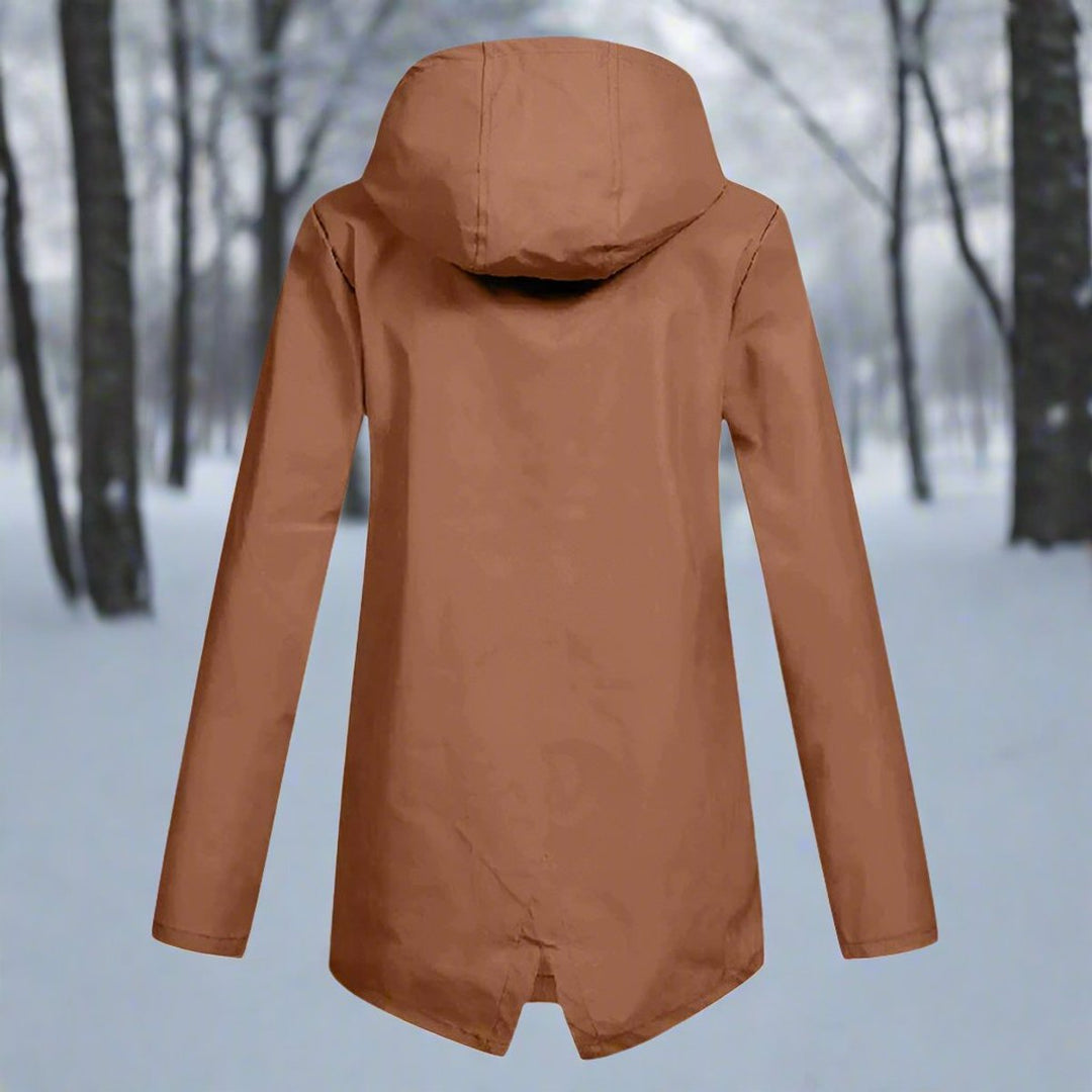 Women's Hooded Rain Jacket with Snap Pockets