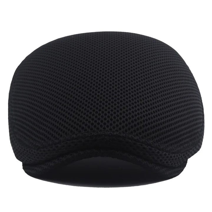 Mesh Flat Cap with Adjustable Buckle Strap
