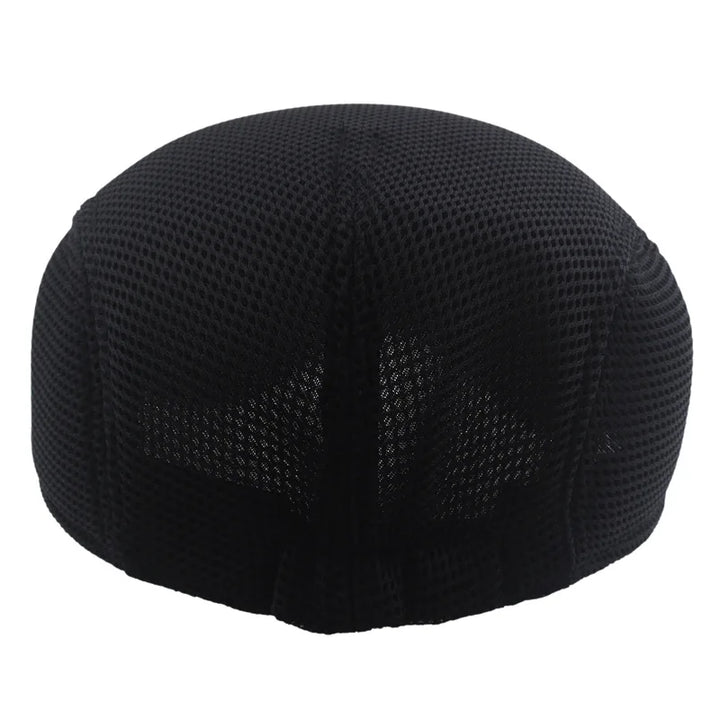 Mesh Flat Cap with Adjustable Buckle Strap
