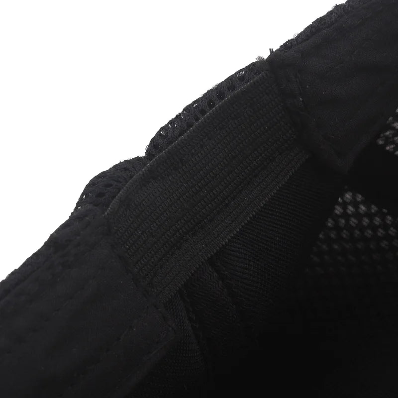 Mesh Flat Cap with Adjustable Buckle Strap