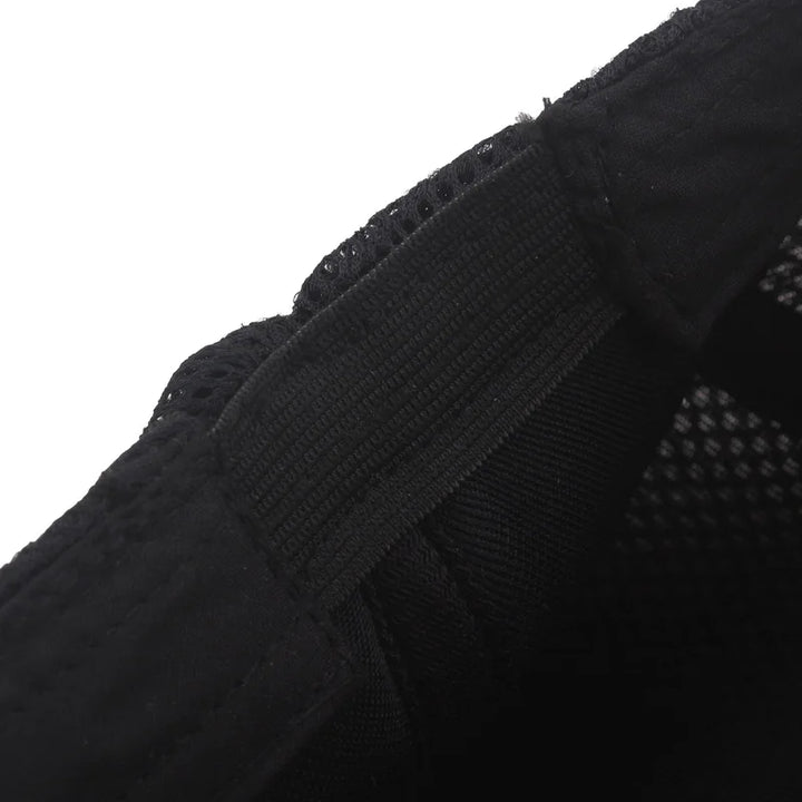 Mesh Flat Cap with Adjustable Buckle Strap