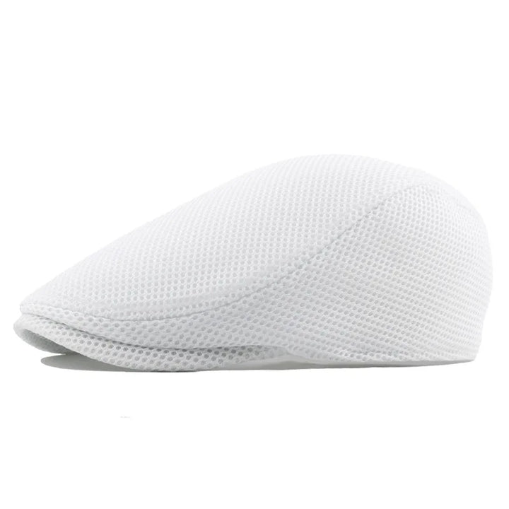 Mesh Flat Cap with Adjustable Buckle Strap