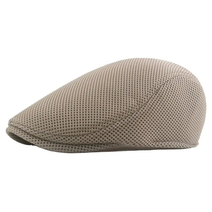 Mesh Flat Cap with Adjustable Buckle Strap