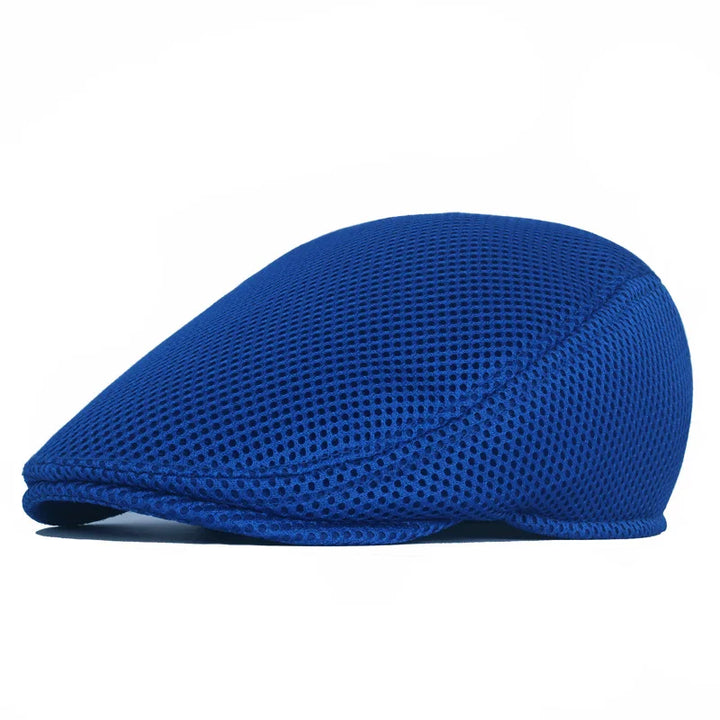 Mesh Flat Cap with Adjustable Buckle Strap