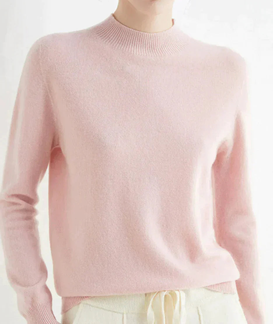 Women's Ribbed Mock Neck Fitted Sweater