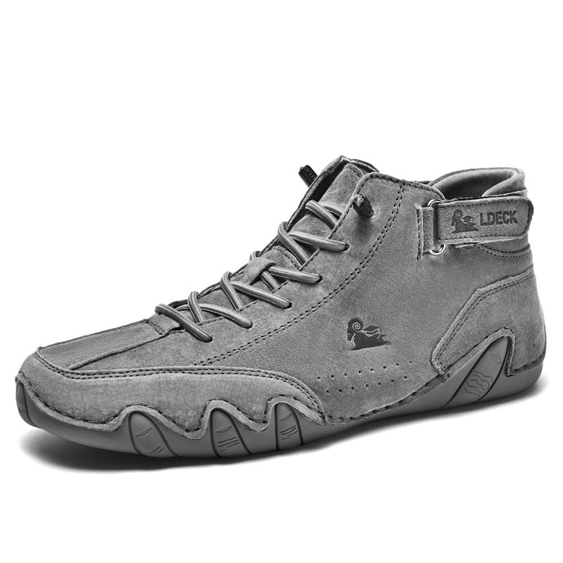 Orthopedic High-Top Barefoot Shoes with Lace-Up Closure