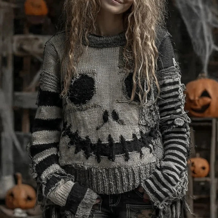 Men's Pumpkin Bat Halloween Sweater with Pullover Fit