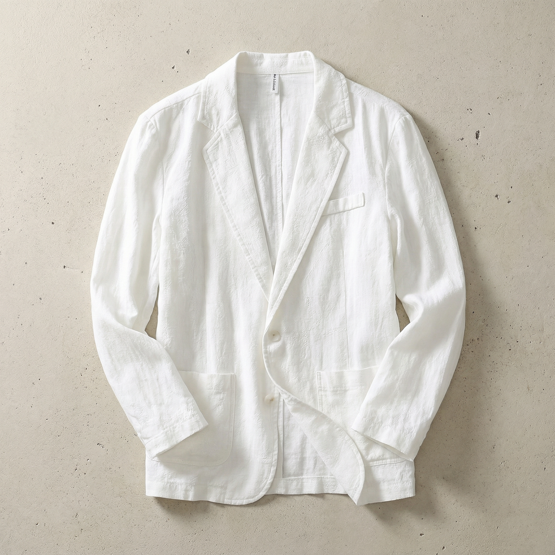 Men's Linen Blend Blazer Jacket in a Relaxed Fit