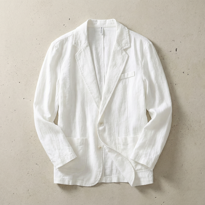 Men's Linen Blend Blazer Jacket in a Relaxed Fit