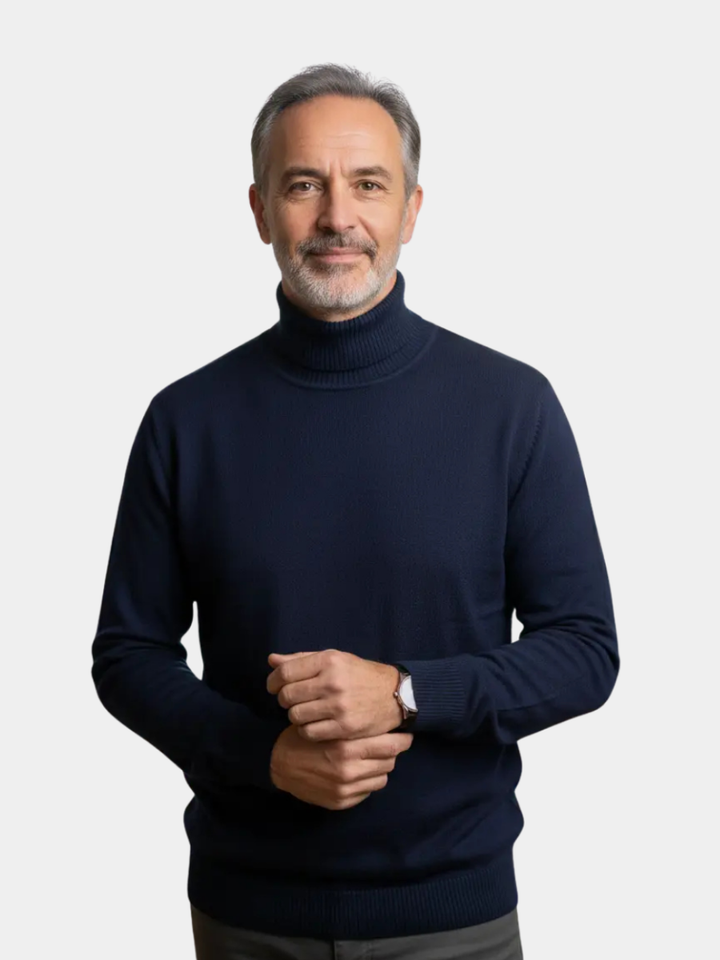 Men's Turtleneck Knit Sweater