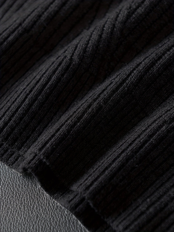 Men's Ribbed Knit V-Neck Sweater Vest