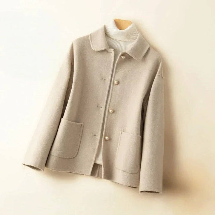 Collared Button Front Wool Coat