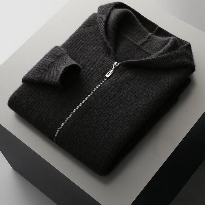 Men's Hooded Knit Cardigan
