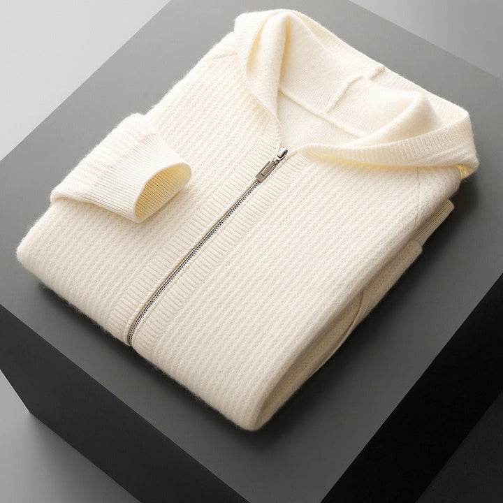 Men's Hooded Knit Cardigan