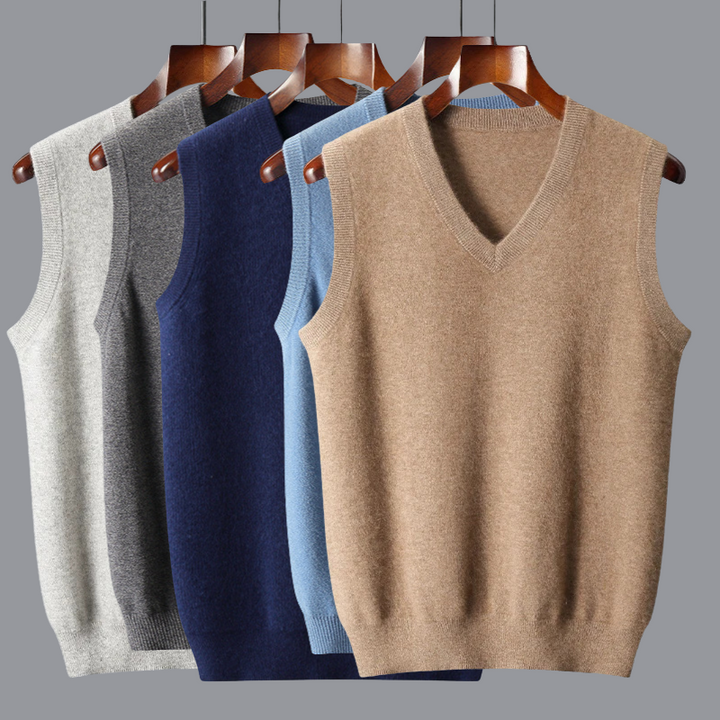 Classic V Neck Knit Vest