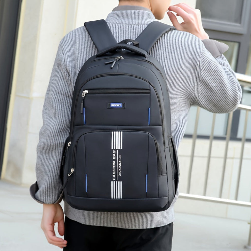 Men’s Laptop Backpack with Multiple Zip Pockets