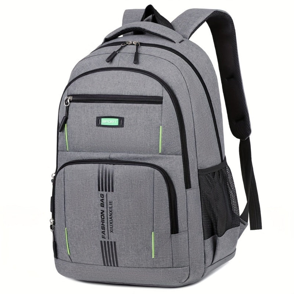 Men’s Laptop Backpack with Multiple Zip Pockets