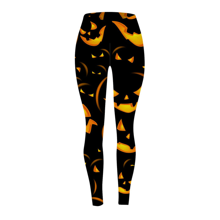 Women's Pumpkin Print Halloween Leggings