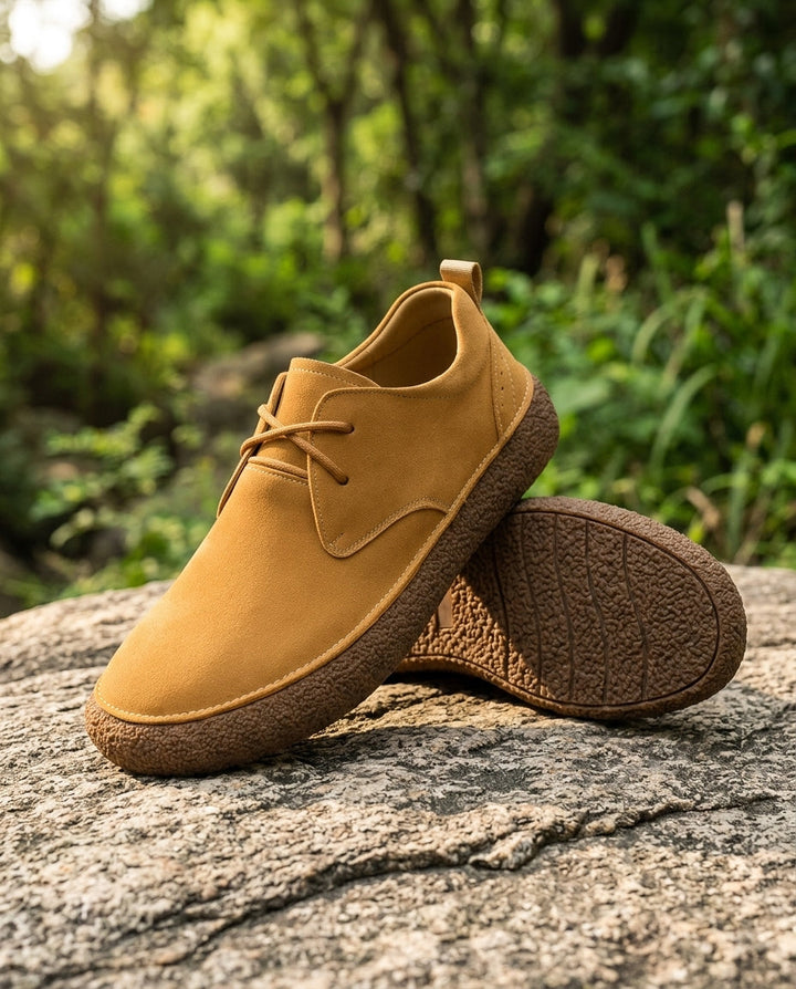 Men's Suede Lace-Up Shoes with Crepe Sole