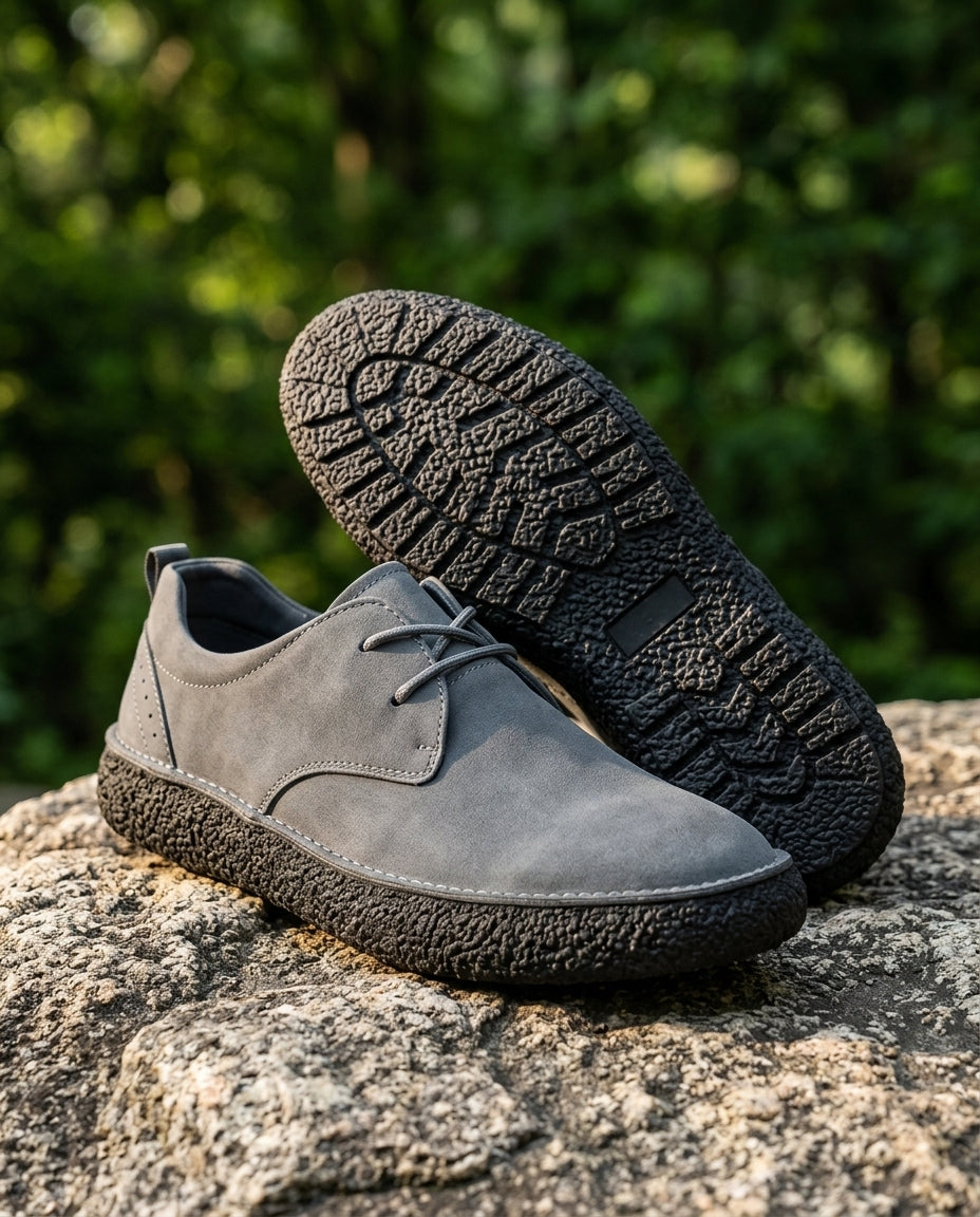 Men's Suede Lace-Up Shoes with Crepe Sole