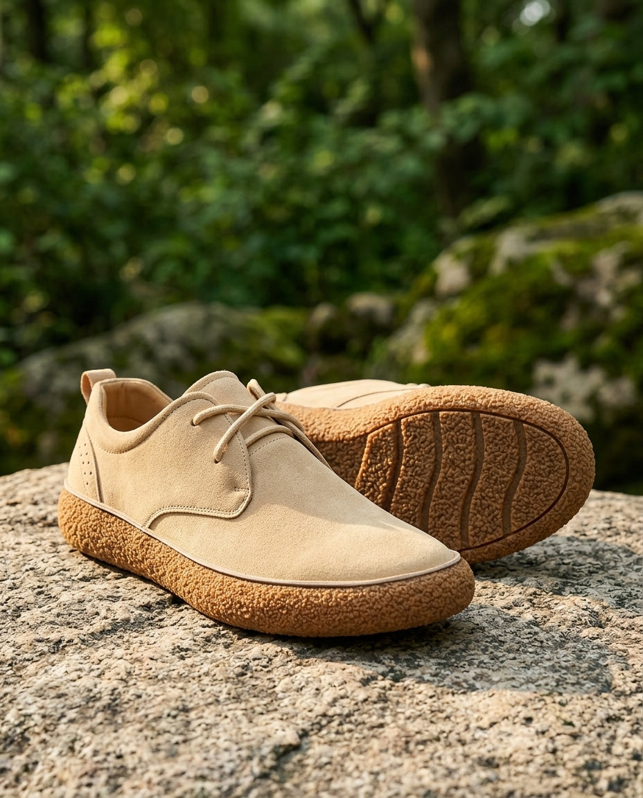 Men's Suede Lace-Up Shoes with Crepe Sole