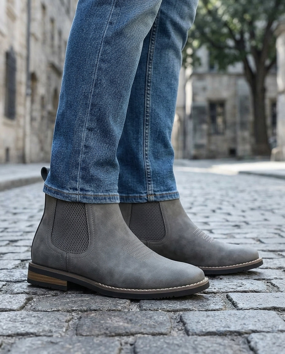 Men's Chelsea Boots with Elastic Side Panels
